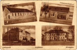 Dombóvár, Kollégium, Földmívesszövetkezet, Gimnázium, Községháza, automobil (EM)
