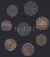Ausztria és tartományai 8db klf 1/2-1-20Kr T:vegyes