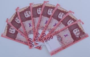 2018. 500Ft (8x) sorszámkövetők "EG 4587223 - EG 4587230" T:UNC,AU
Adamo F60.6