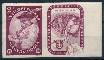 1959 Bélyegnap vágott ívszéli szelvényes bélyeg
