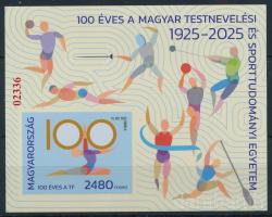 2025 100 éves a Magyar Testnevelési és Sporttudományi Egyetem vágott blokk