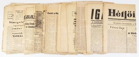 1956-os újságok gyűjteménye: Magyar Függetlenség, Népakarat, Magyar Honvéd, Népszabadság, Népszava, ...