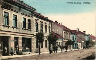 Poprád (Magas-Tátra, Vysoké Tatry); utcakép, ló. Julius Fuchs / street view, horse