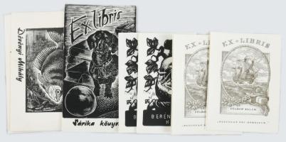 15 db vegyes ex libris