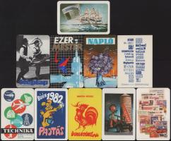 1977-2002 10 db újságokkal kapcsolatos kártyanaptár