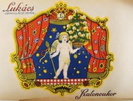 cca 1930 3 db Lukács szaloncukor papír, feltekerve, 19×47 cm