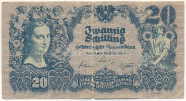 Ausztria 1945. 20Sch "1256 91247" T:F,VG
Austria 1945. 20 Schilling "1256 91247&quot...