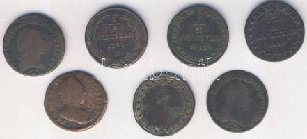 Ausztria/magyar verdejel 1776-1812. 7db klf Kr eltérő verdejelekkel T:vegyes