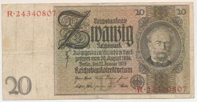 Német Birodalom 1929. 20M T:F,VG
German Empire 1929. 20 Reichsmark C:F,VG
Krause P#181.a