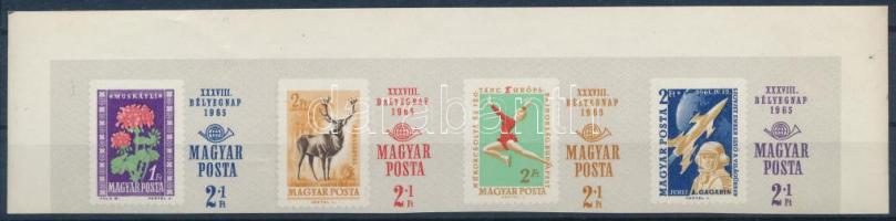 1965 Bélyegnap (38.) ívsarki vágott 4-es csík
