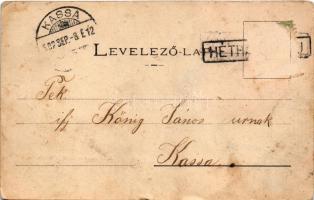 1902 Kisszeben, Sabinov; Gyalogsági laktanya, látkép télen. Stehr Gusztáv kiadása. / K.u.K. military...