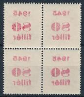 1945 Kisegítő portó 80f/30f négyestömb a felülnyomat gépszínátnyomatával