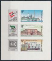 1987 Bélyegkiállítások (II.) vágott blokk