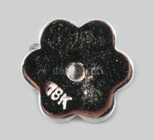 Fehérarany (Au) girandolé fülbevaló pár brillekkel kirakva. Jelzett, 18k, br 10,66 g, benne fülbeval...