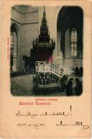 1900 Kassa, Kosice; Szószék a dómban, belső. László Béla kiadása / dom interior (vágott / cut)