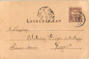 1900 Kassa, Kosice; Szószék a dómban, belső. László Béla kiadása / dom interior (vágott / cut)