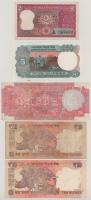 India DN (1969-1970)-2012. 2R-20R (5db) T:F tűlyukak
India ND (1969-1970)-2012. 2 Rupees - 20 Rupee...