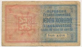 Német Harmadik Birodalom / Cseh-Morva Protektorátus 1939. 1K csehszlovák bankjegy kézi bélyegzővel f...