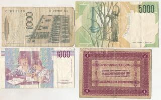 Olaszország 1982. 1000L + 1985. 5000L + 1990. 1000L + 1918. Velence / Osztrák-magyar megszállás 2L T...