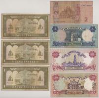 Ukrajna 1992-2005. 1Hr-20Hr (7db, 5xklf) T:F közte szép papír
Ukraine 1992-2005. 1 Hryvnia - 20 Hry...