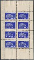 1959 NEVIKI Nehézvegyipari Kutató Intézet kék levélzáró kisív