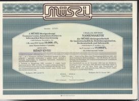 Érdekes tétel: kb 30 db érvényes részvény: MÜSZI, A-Build, stb hozzájuk bírósági iratok és jegyzőkönyvek