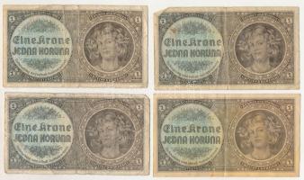 Német Harmadik Birodalom / Cseh-Morva Protektorátus 1940. 1K (4x) T:F,VG
German Third Reich / Prote...