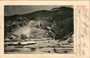 1903 Cavalese (Südtirol), Centrale Elettrica / electric power station, power plant in winter. Edit. ...