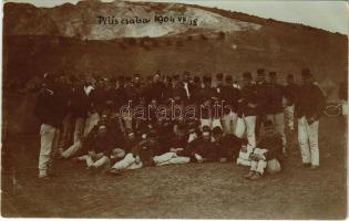 1904 Piliscsaba, tábor, osztrák-magyar katonák csoportképe. photo (EK)
