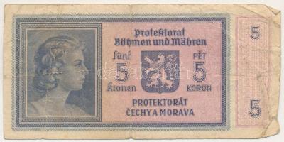 Német Harmadik Birodalom / Cseh-Morva Protektorátus 1940. 5K "P 026" T:VG
German Third Re...