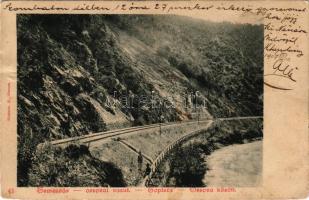 1907 Örményes, Armenis; Temesvár-Orsovai vasút, vasúti híd. Hutterer G. kiadása / railway line betwe...