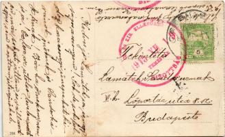 Orsova, Kazán-szoros / Cazane / gorge + "1915 Cs. és Kir. Ellenőrző Bizottság Temesvár" (E...