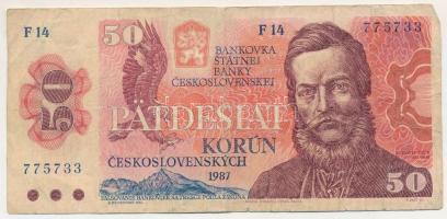 Csehszlovákia 1987. 50K "F 14 775733" T:F 
Czechoslovakia 1987. 50 Korun "F 14 77573...