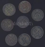 Ausztria 1800. 1Kr (8x) A,B,S,E verdejelekkel T:3,3-