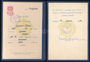 1971 Rendőrtiszti akadémia oklevele