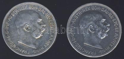 Ausztria 1912-1913. 2K (2x) Ag T:2-/3+ kis ph.