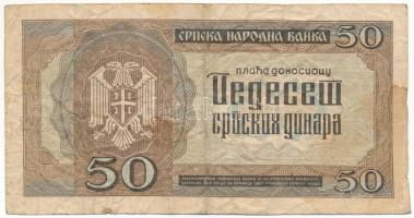 Szerbia / Német megszállás 1942. 50D "B.0505 068" T:F fo.
Serbia / German Occupation 1942...