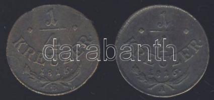 Ausztria 1816A-B 1/4Kr (2x) T:3,3+