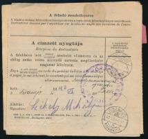 1942 Expressz Postai szállítólevél 290f bérmentesítéssel "SZENTES"- "DISZNAJÓ"