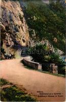 Orsova, Alduna, Széchenyi út a Kazánban. M. G. kiadása / Cazane / Kasan / road, gorge (kopott sarkak...