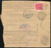 1943 Postai szállítólevél "ÓHÍD" - "CSÍKSZEREDA"