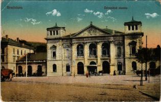 Pozsony, Pressburg, Bratislava; Zeleznicná stanica / vasútállomás / Bahnhof / railway station (EB)