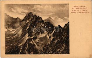 Tátra, Magas Tátra, Vysoké Tatry; Omladékvölgy csúcsai, Ganek, Ruman, Mátracsúcs, Turistaság és Alpi...