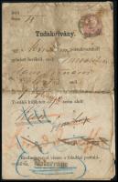 1872 Tudakozvány Réznyomat 5kr bérmentesítéssel "KISTERENYE"