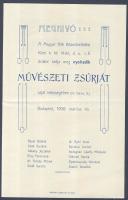 2 db dekoratív szecessziós meghívó