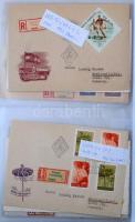 Magyar FDC összeállítás az 1950-es 60-as évekből iratrendezőben, hozzá 1-1 ausztrál és angol koronáz...