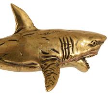 Cápa. réz figura, szépen kidolgozott 17 cm