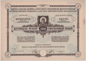 1940. Budapest "Kőbányai Polgári Serfőző és Szent István Tápszerművek Részvénytársaság" ré...