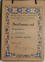 1946-47 Kézzel festett hangversenynaptár a kor összes híres magyar karmesterének és zenészének aláír...