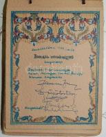 1946-47 Kézzel festett hangversenynaptár a kor összes híres magyar karmesterének és zenészének aláír...